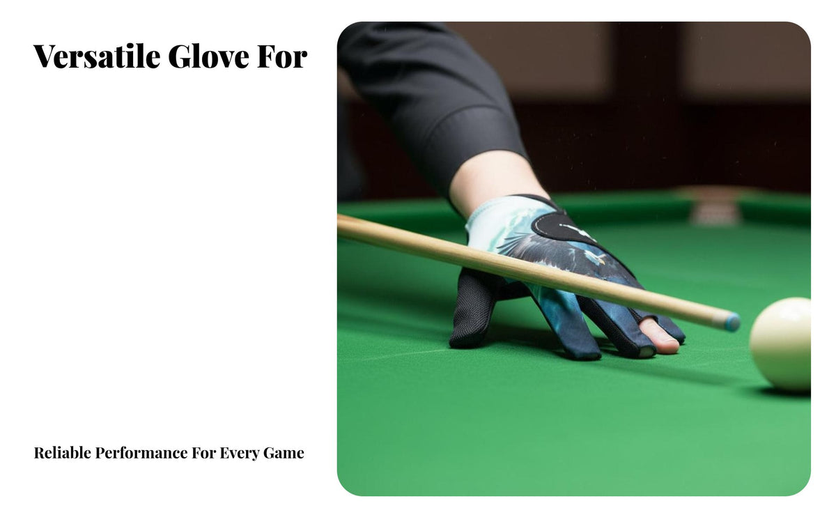 Three-Finger Snooker Glove Breathable Opening Finger Pool Cue Glove Sweat-Wicking Athletic Accessory for Men, Amateurs, Tournaments, Home Use, Game Room