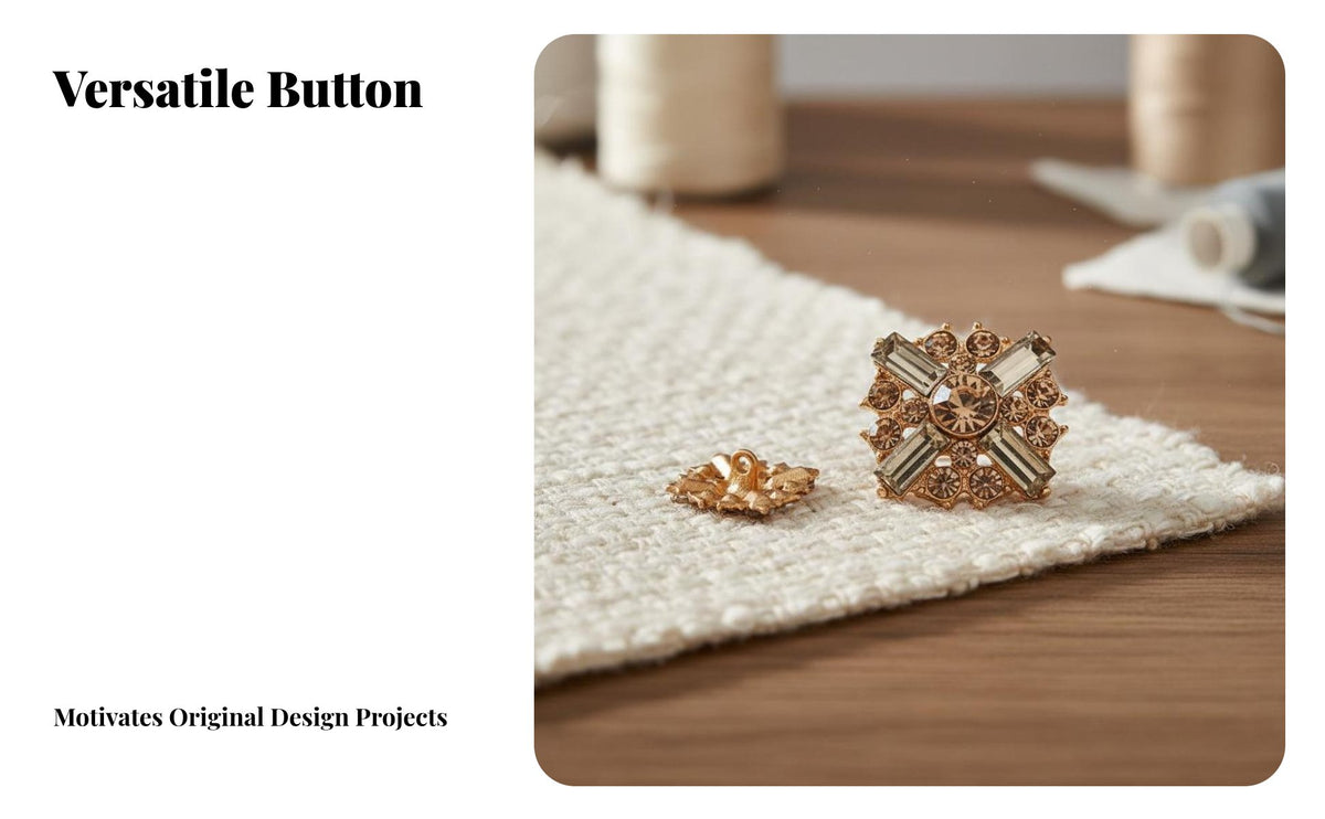 Rhinestone Shank Buttons Easy Sew Dazzling Shine for Cardigans