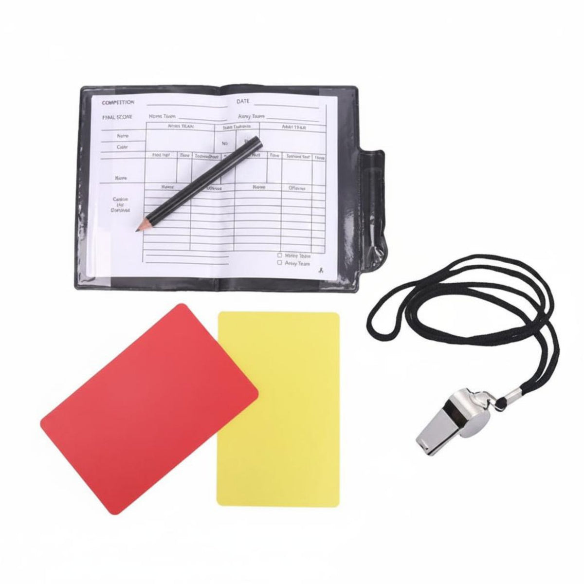 Writing Instrument Included Caution and Dismissal Card Card Set Note Paper Referee Warning Cards Leather Case Football Referee Card Wallet Portable for Referees