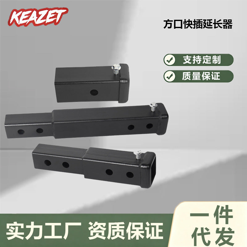 KEAZET Black Trailer Hitch Extension with Quick-Connect Receiver