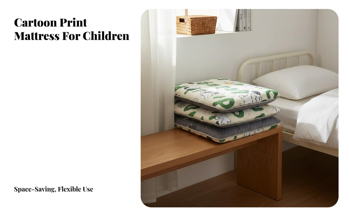 Dormitory Bed Pad Skin-Friendly Foldable Mattress Pad Thickened Thick Tatami Mattress for Students, Campers, Dorm Room, Bedroom, Guestroom