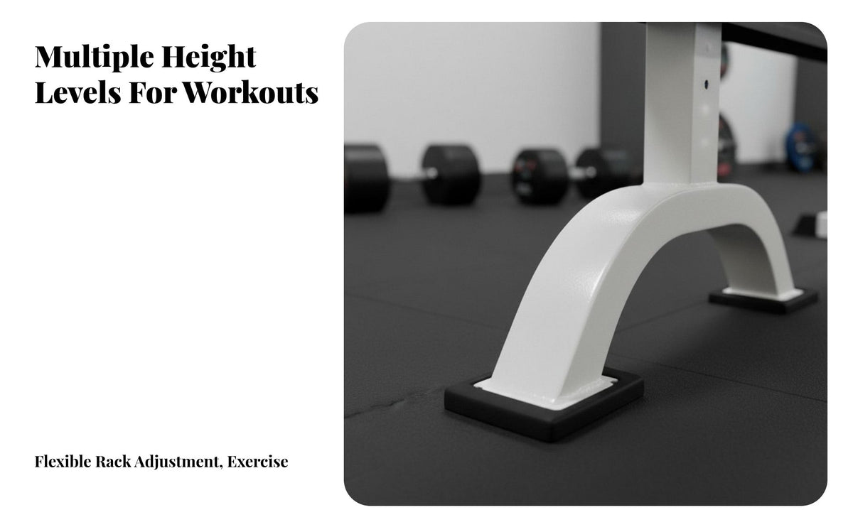 Adjustable Squat Rack and Bench Set Heavy Duty Steel Construction Adjustable Squat Rack High Load Capacity Multi-Function Bench Exercise Station