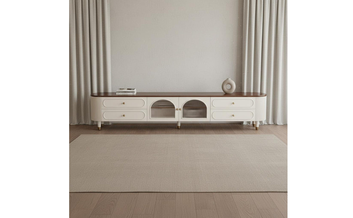 Luxury Look Coffee Table and TV Stand Set Modern Minimalist TV Stand and Coffee Table Set Clean Lines Home Furniture