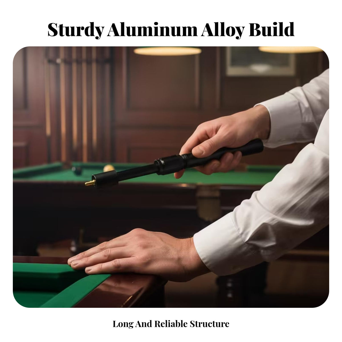 Aluminum Alloy Billiard Cue Extension Handle Ribbed Grip Small-Head Cue Extension Threaded Connector Sports Accessory Smooth Tube