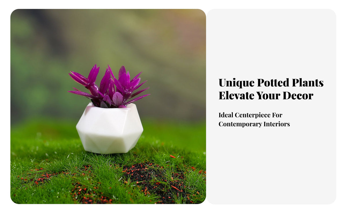 small Landscape Plant Ornament Realistic Appearance small Landscape Plant Easy to Maintain Dollhouse Flowerpot Model for Hobbyists, Terrarium, Desktop