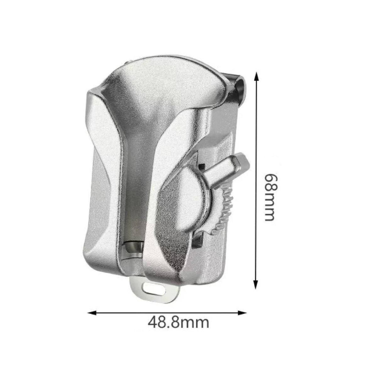 Aluminum Alloy Quick-Hang Lock Compact Power Tool Holder Rectangular Body Tool Belt Hook Rounded Top