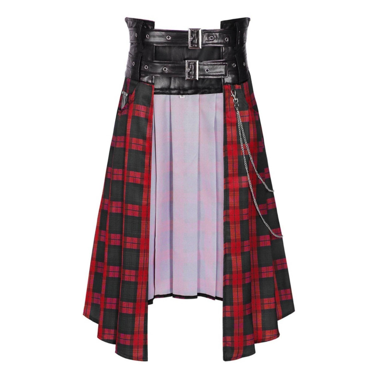 Gothic Skirt Goth Skirt with Straps Edgy for Men, Cosplayers