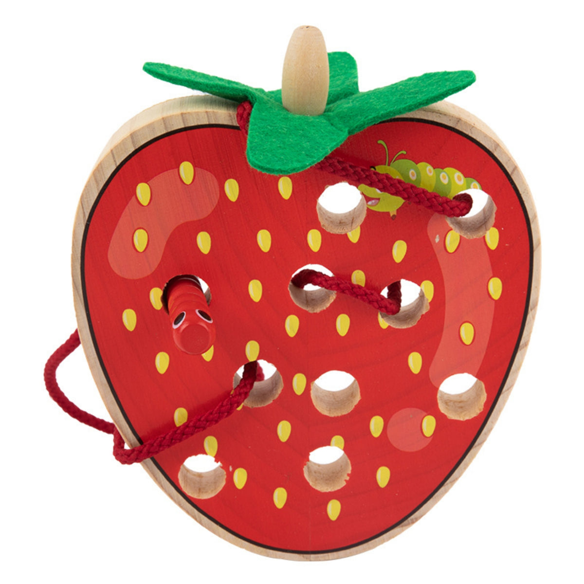 Strawberry Threading Toy Colorful Strawberry Lacing Board Travel-Friendly