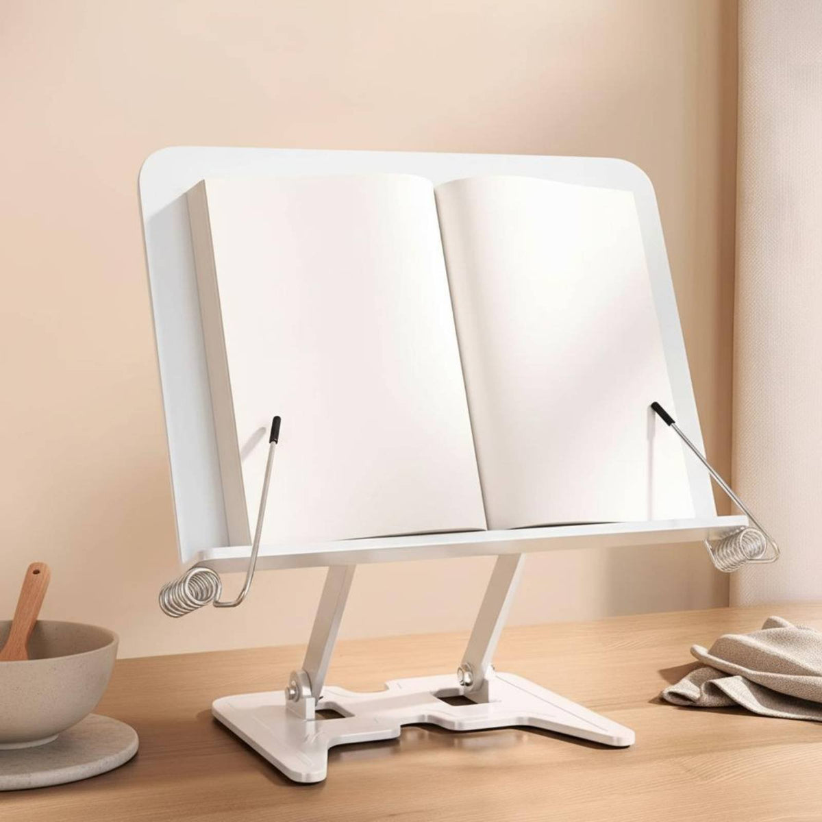Multi-Functional Adjustable Bookrest Foldable Book Stand Handsunrestricted Study Tool Eron-the-travelnomic Design for Musicians, Professionals, Desk, Bedroom, Office, Living Room