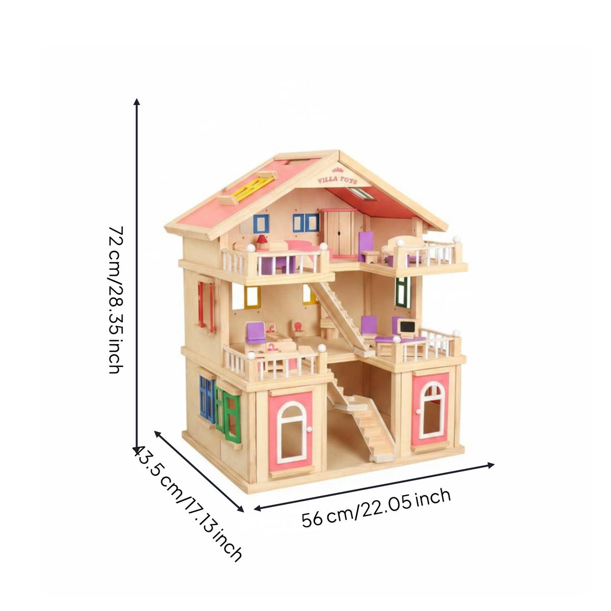 Miniature House Dollhouse Realistic Design Buildable Dollhouse Playset for Children