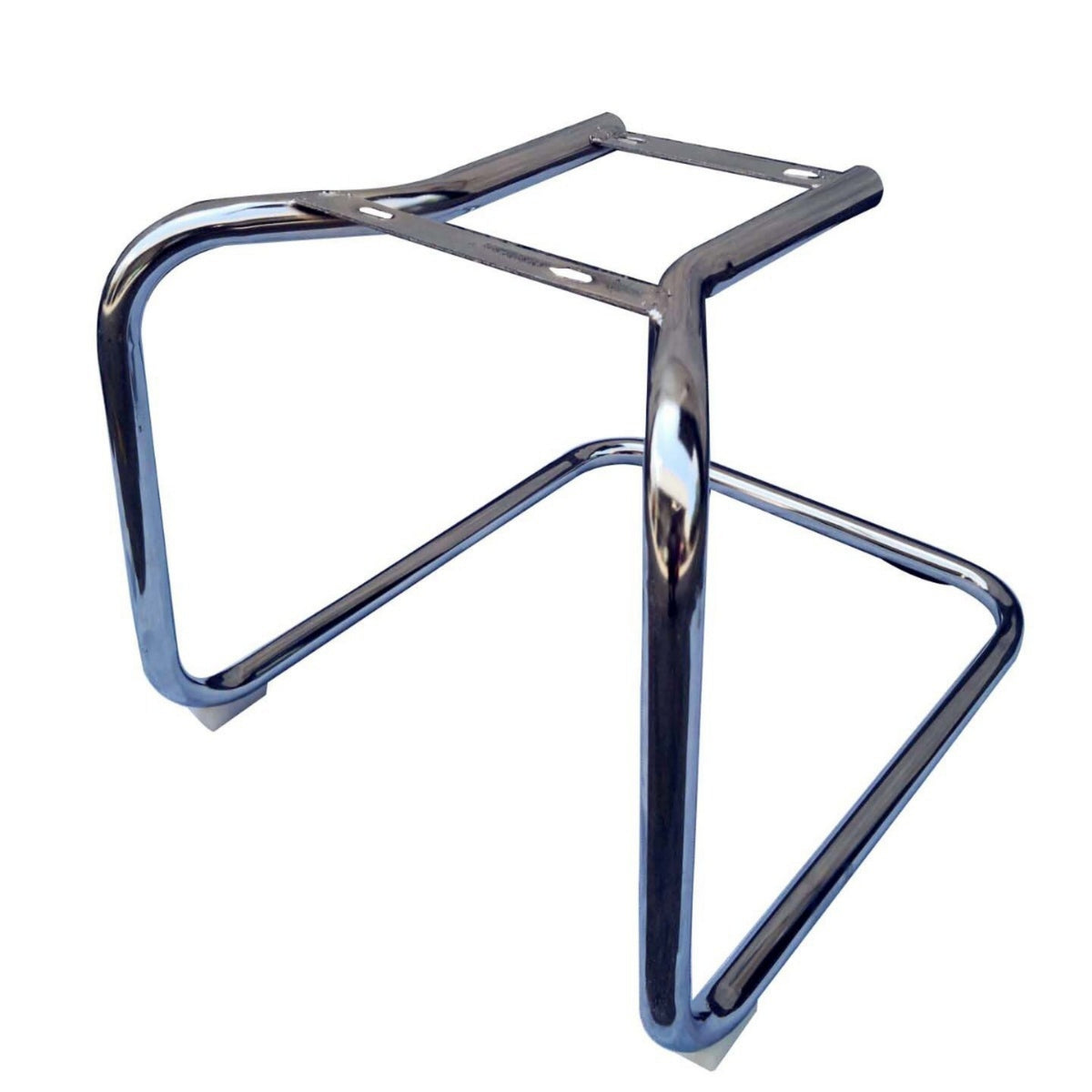 Slotted Chrome Chair Base Frame High Load Capacity Cylindrical Steel Chair Frame Easy to Install