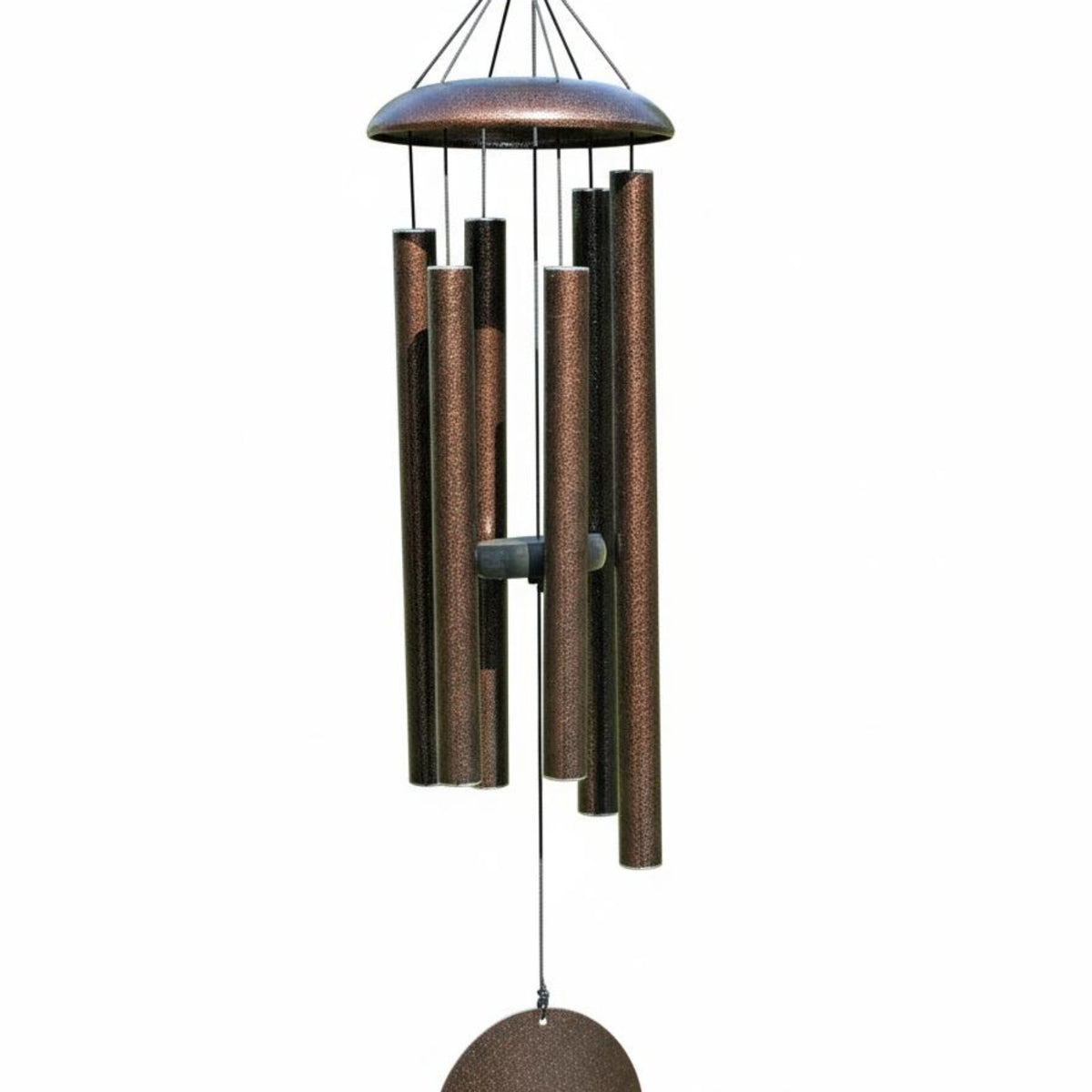 Weather Resistant Large Metal Wind Chime Long-Lasting Construction Tuned Aluminum Tube Chime Deep Tone Bronze Wind Bell Housewarming Gift for Patio, Balcony