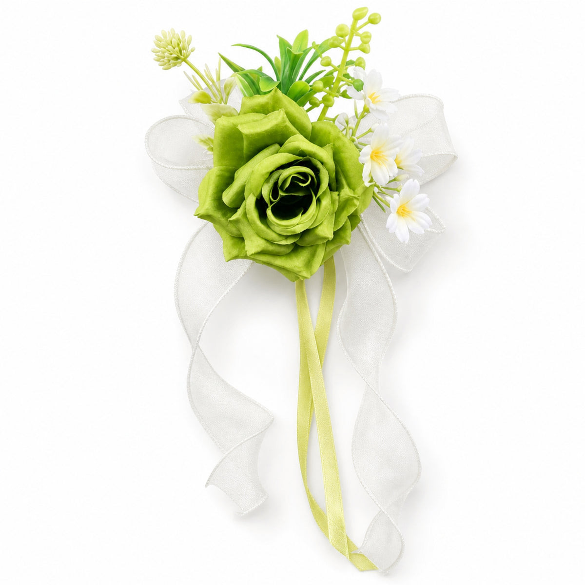 Car Mirror Flower with Ribbon Easy to Install Wedding Car Decoration Elegant