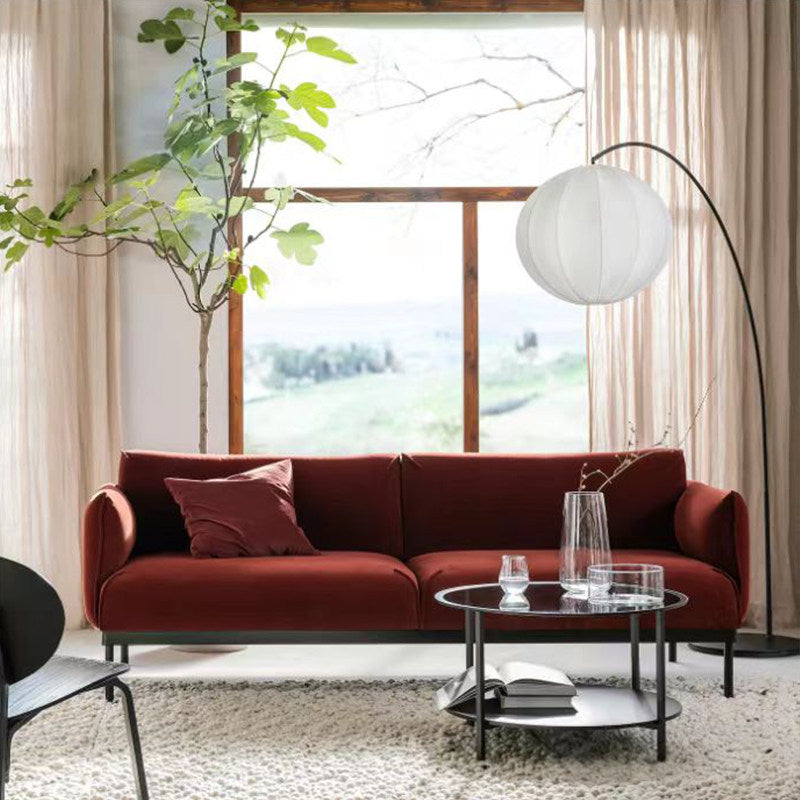 北欧简约双人客厅小户型沙发艾普吕轻奢法式侘寂风三人布艺直排