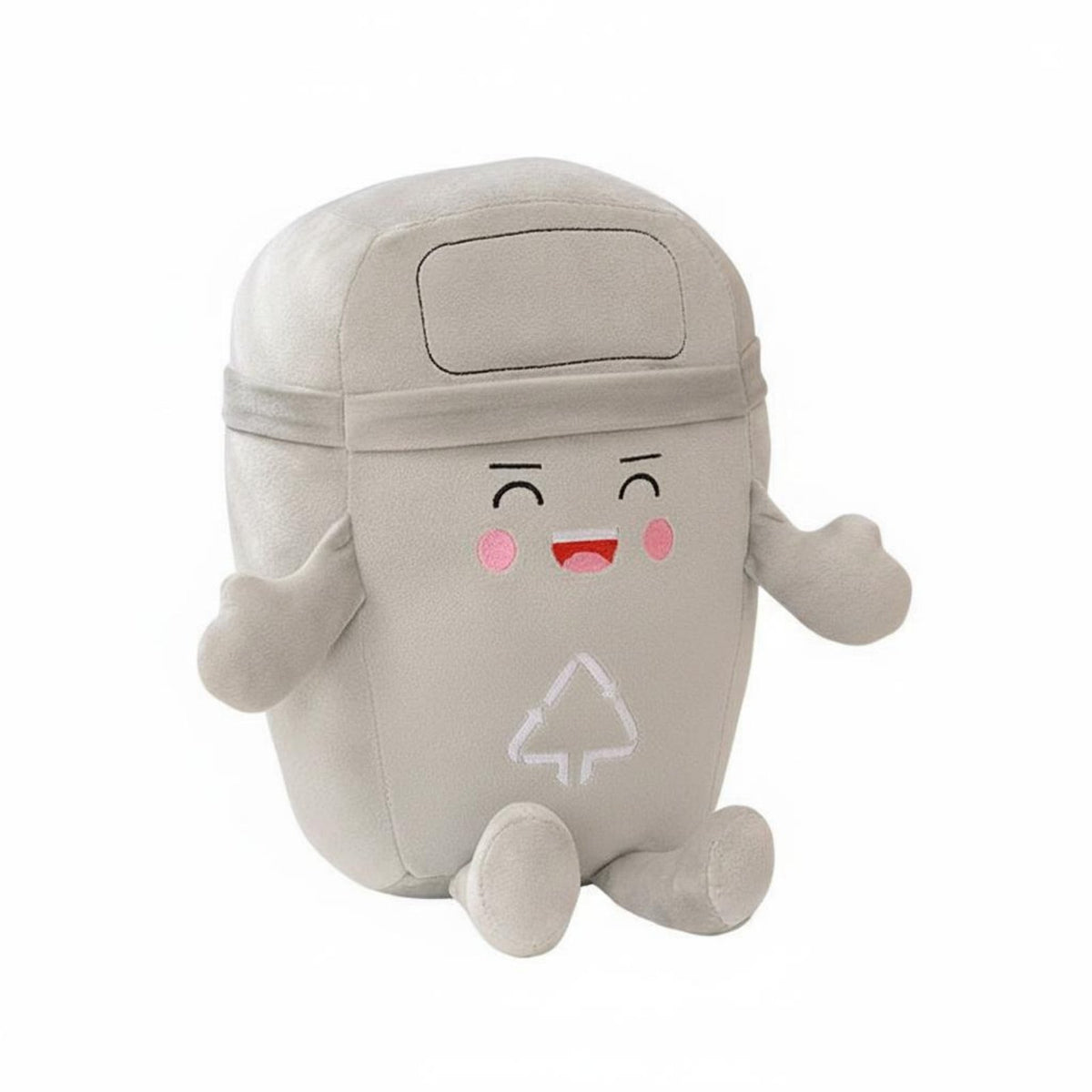 Trash Can Soft Toy Multi-Functional Recycling Bin Stuffed Playful Character Design Waste Sorting Educational Toy for Young Children, Playroom, Bedroom