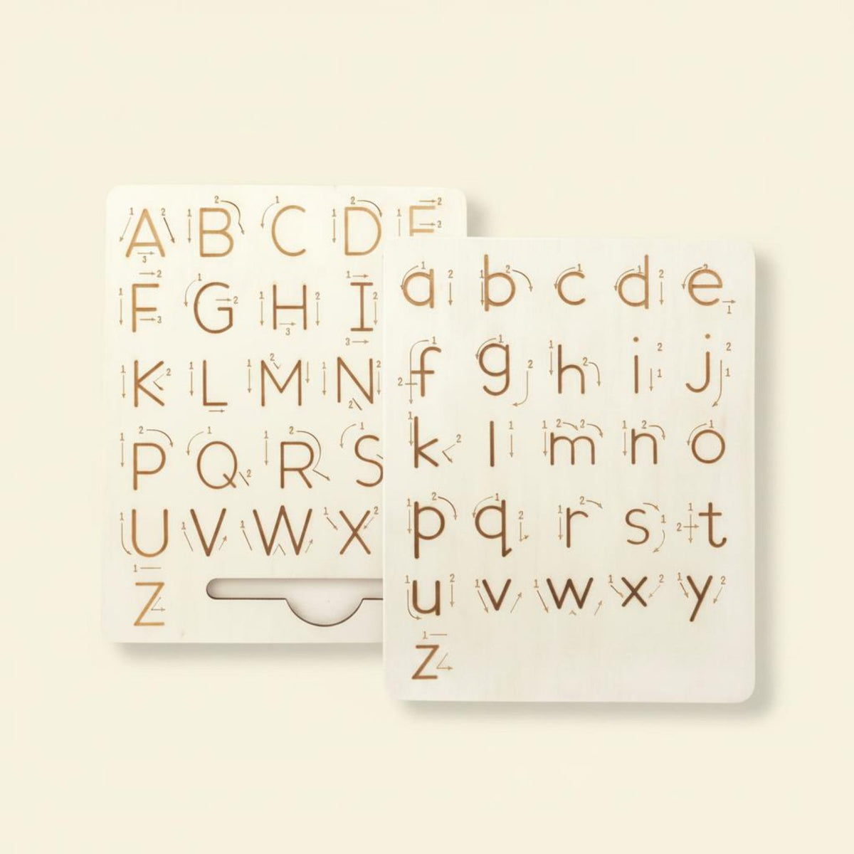 Wooden Alphabet Tracing Board Wood Handwriting Practice Board Hand-Eye Coordination Educational Toy for Preschool