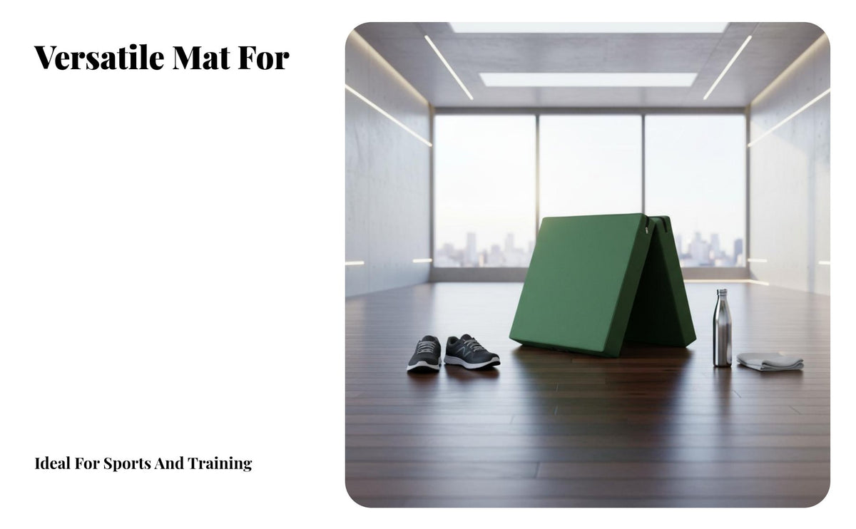 Foldable Folding Gymnastics Mat High-Density Foam Folding Tumbling Mat Thickened Design Sit-up Cushion Cushioning Protection for Students, Fitness Enthusiasts, Dance Studio, School, Stretching, Playroom