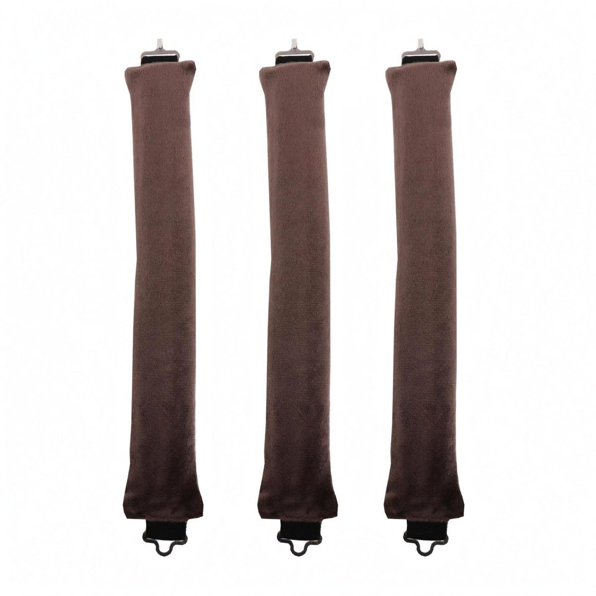 3 Pieces Fastening Hooks Heatless Curling Rod Soft Textile-wrappedCovered Curling Rod No Heat Damage Flexible Hair Curler Wave Maker