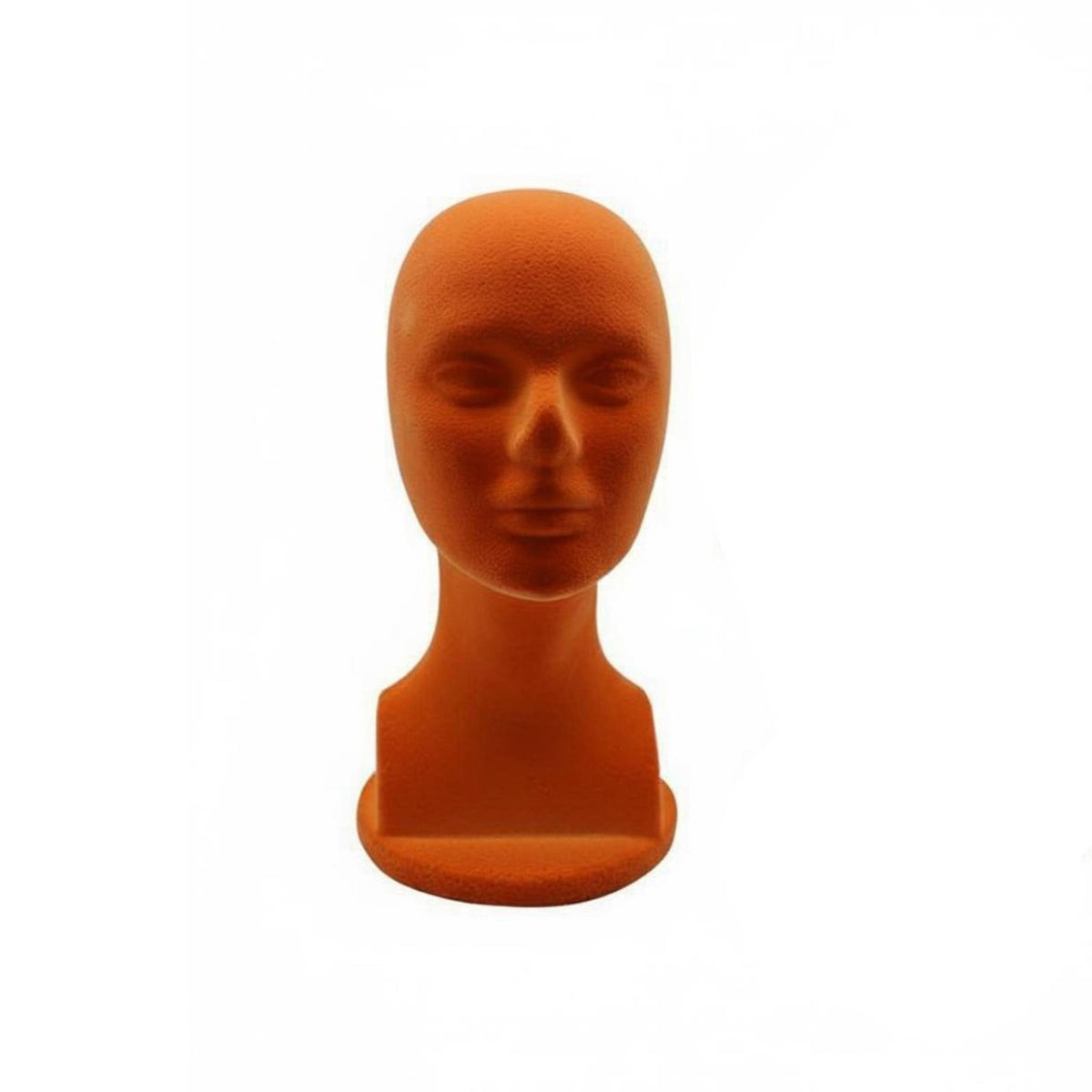 Flocked Foam Head Model Lifelike Shape Hairpiece Stand Head Multipurpose