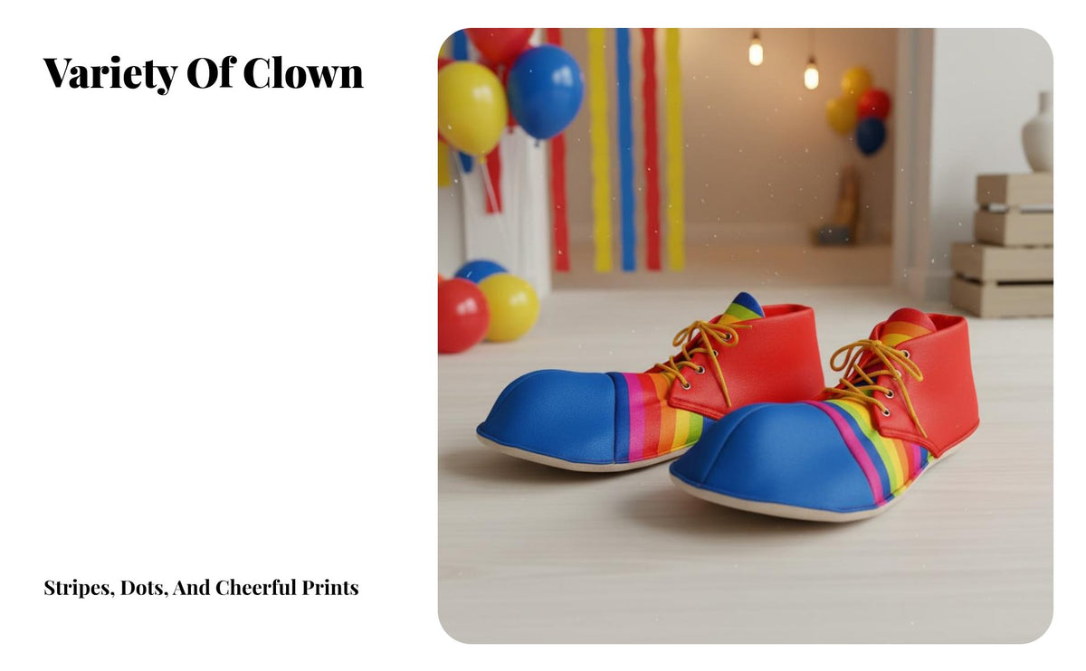 Clown Shoes Colorful Design Clown Shoe Covers Bright Colors Oversized Shoe Covers for Entertainers, Adults, Carnivals, Stage Performances, Halloween