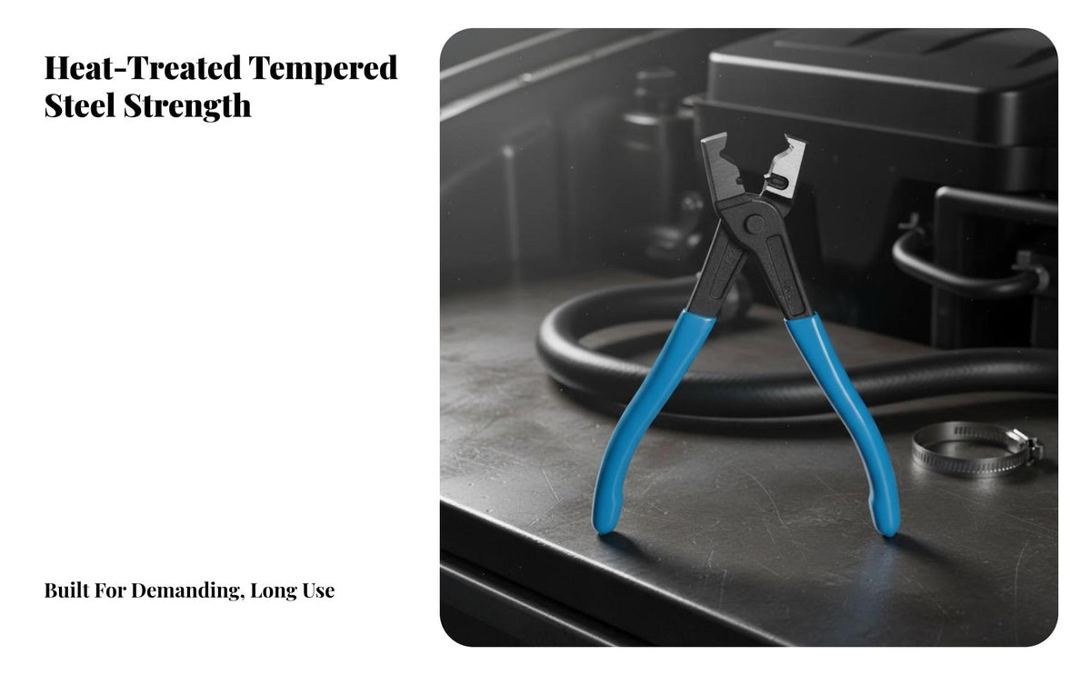 Hose Clamp Pliers High Hardness Carbon Steel Straight Jaw Hose Clamp Pliers Heavy Duty for Mechanics, DIY Enthusiasts, Engine Repair, Garage