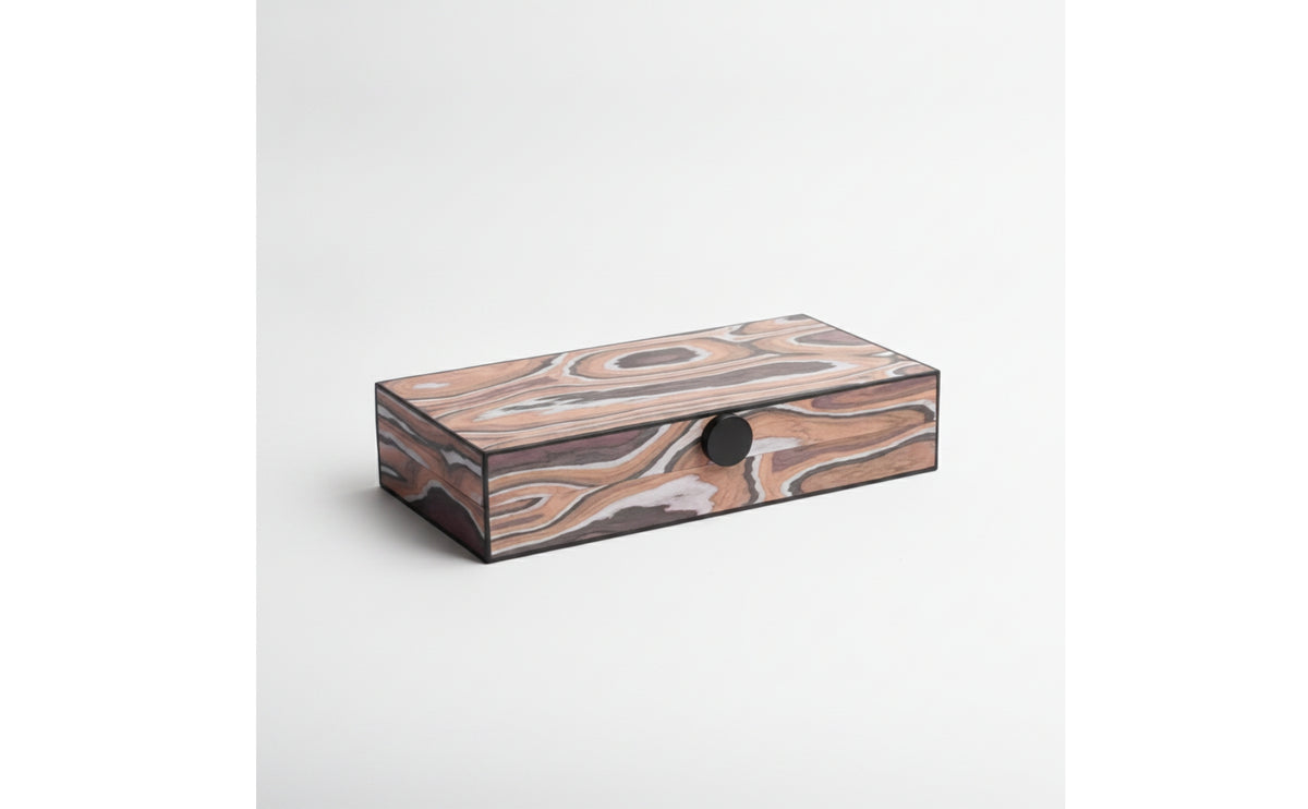 Jewelry Storage Box Rectangular Jewelry Box with Lid Decorative for Vanity