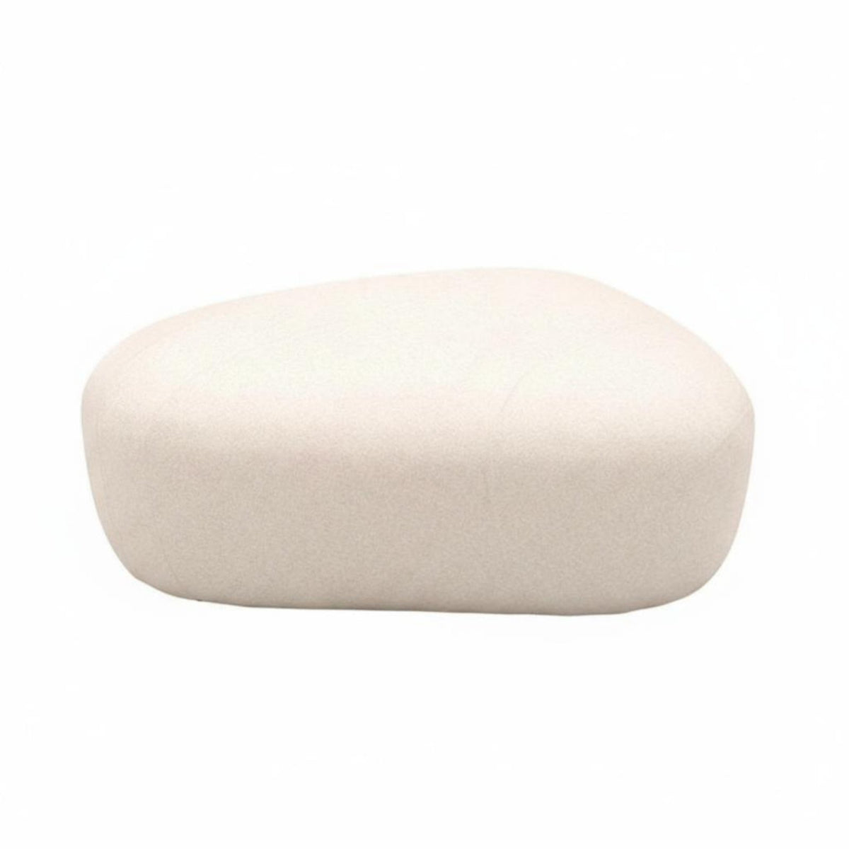 Nordic design Pebble-Shaped Pouf Wabi-Sabi Aesthetic Upholstered Stool Organic Shape Indoor Seating Creative Design for Homeowners, Interior Designers, Living Room, Bedroom, Lounge Area, Home Decoration