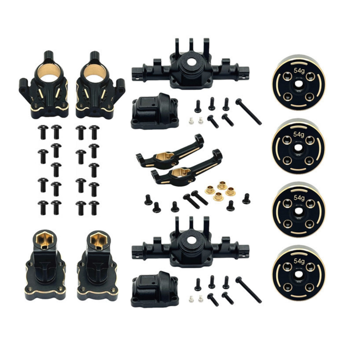 Axle Housing Kit Complete RC Car Parts with Screws Compatible RC Screws Kit for Hobbyists