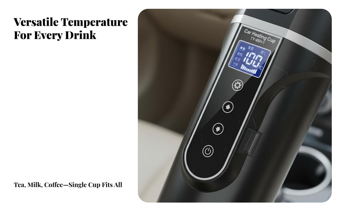 500 Ml Car Heating Cup 12V/24V Universal Electrical Potential Vehicle Electric Kettle Insulated Design Vehicle Mug for Parents, Road Trip, Office