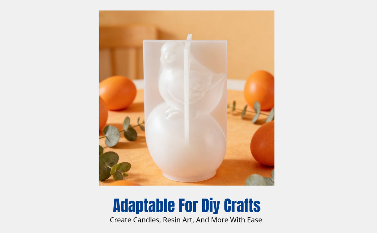 Easter Standing Oval Chick DIY Resin Candle Plaster, Multi-Purpose Baking Mold