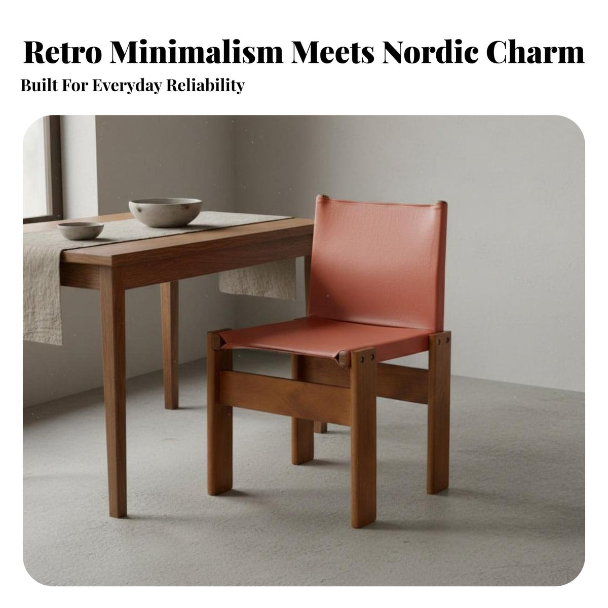 Hardware Reinforced Retro Monk Chair Wabi-Sabi Backrest Chair Household Furniture for Design Enthusiasts, Interior Designers, Homeowners, Dining Room, Home, Restaurant, Study