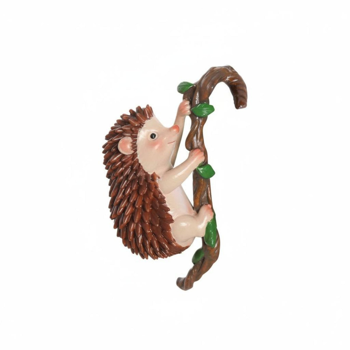 Hedgehog Pot Hugger Weather Resistant Climbing Hedgehog Figurine Hand-Painted Details Hanging Planter Decoration for Gardeners, Patio, Balcony, Yard