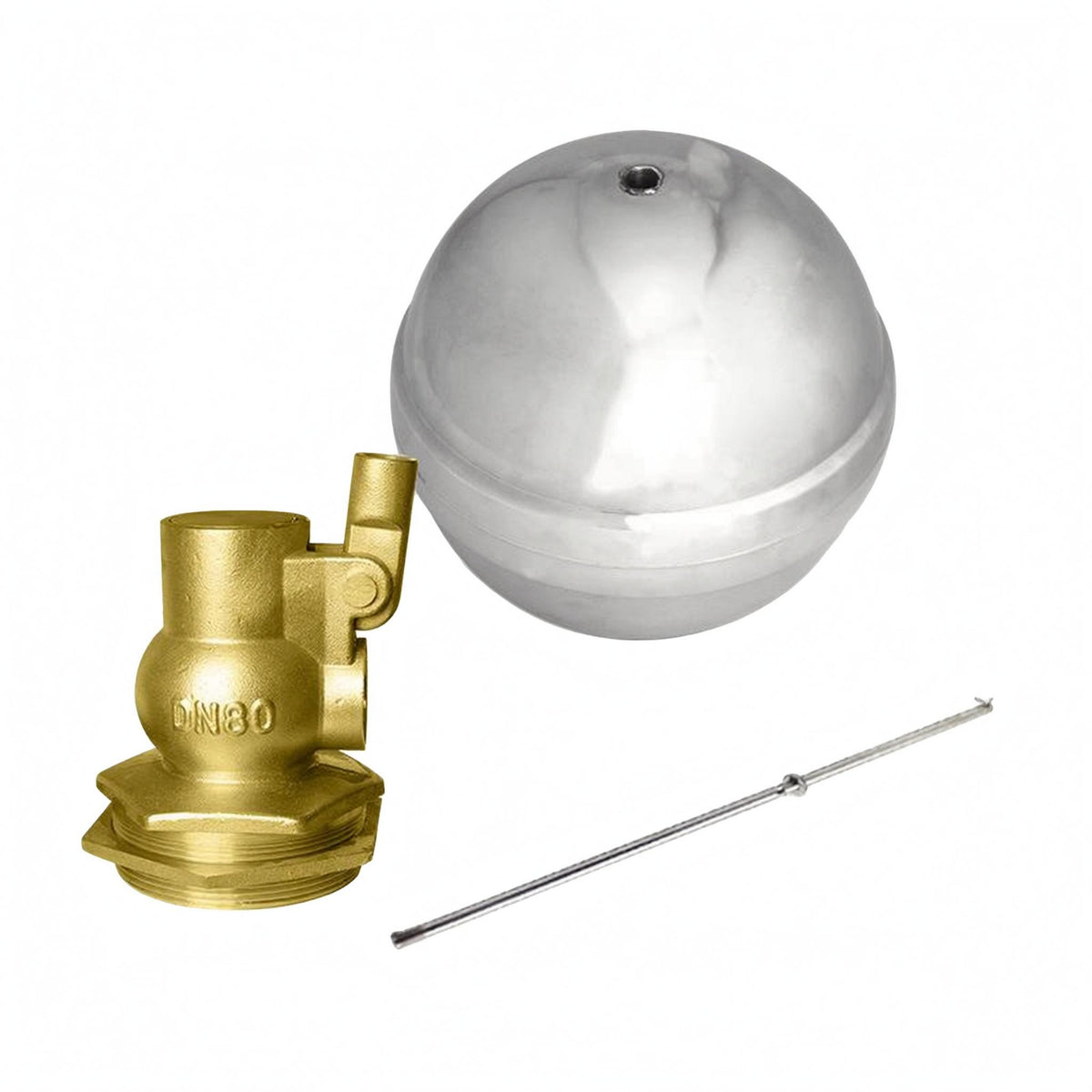 Stainless Steel Buoyant Ball Valve Levered Inline Buoyant Valve Corrosion-Resistant Plumbing Hardware