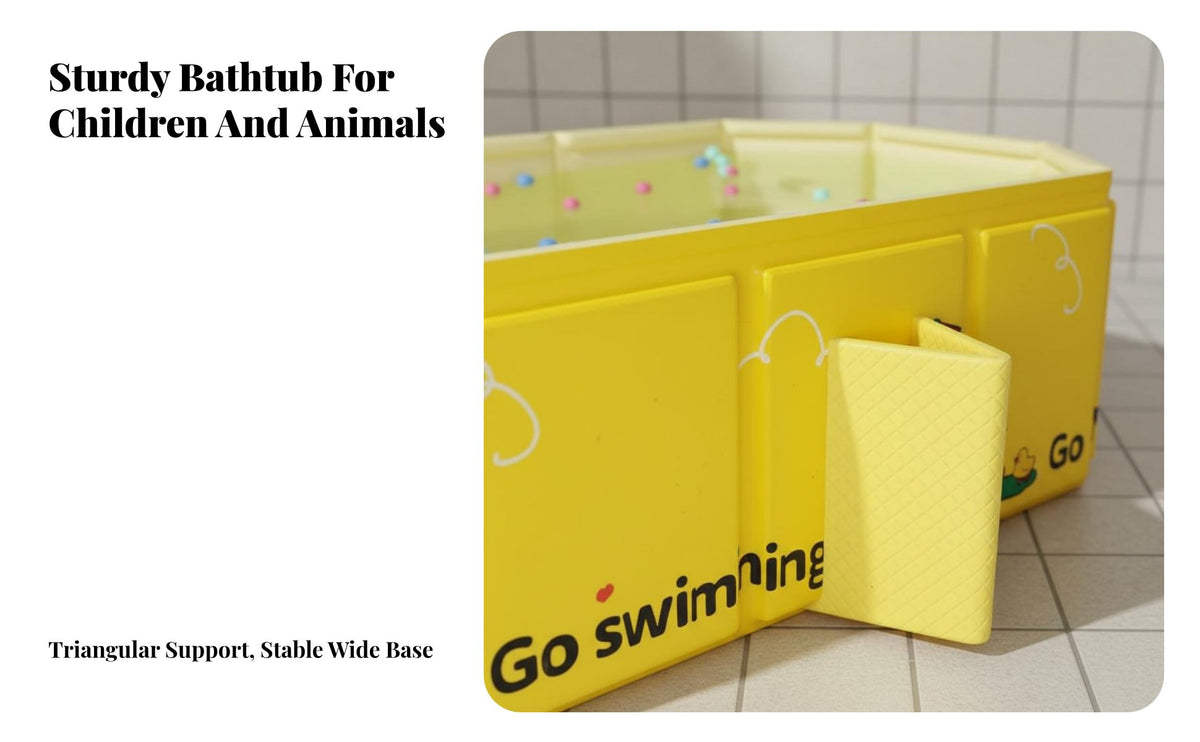 Space-Saving Portable Travel Bath Easy Storage Non-Inflatable Kiddie Pool Quick Setup Shower Basin for Children Stable Design for Toddlers, Babies, Newborns, Outdoor