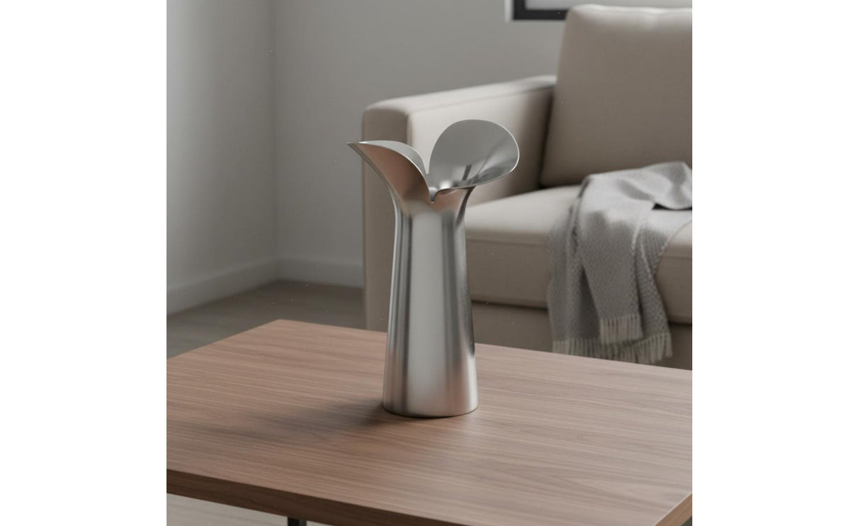 Stainless Steel Vase Minimalist Style Flower Vase High Polish Finish
