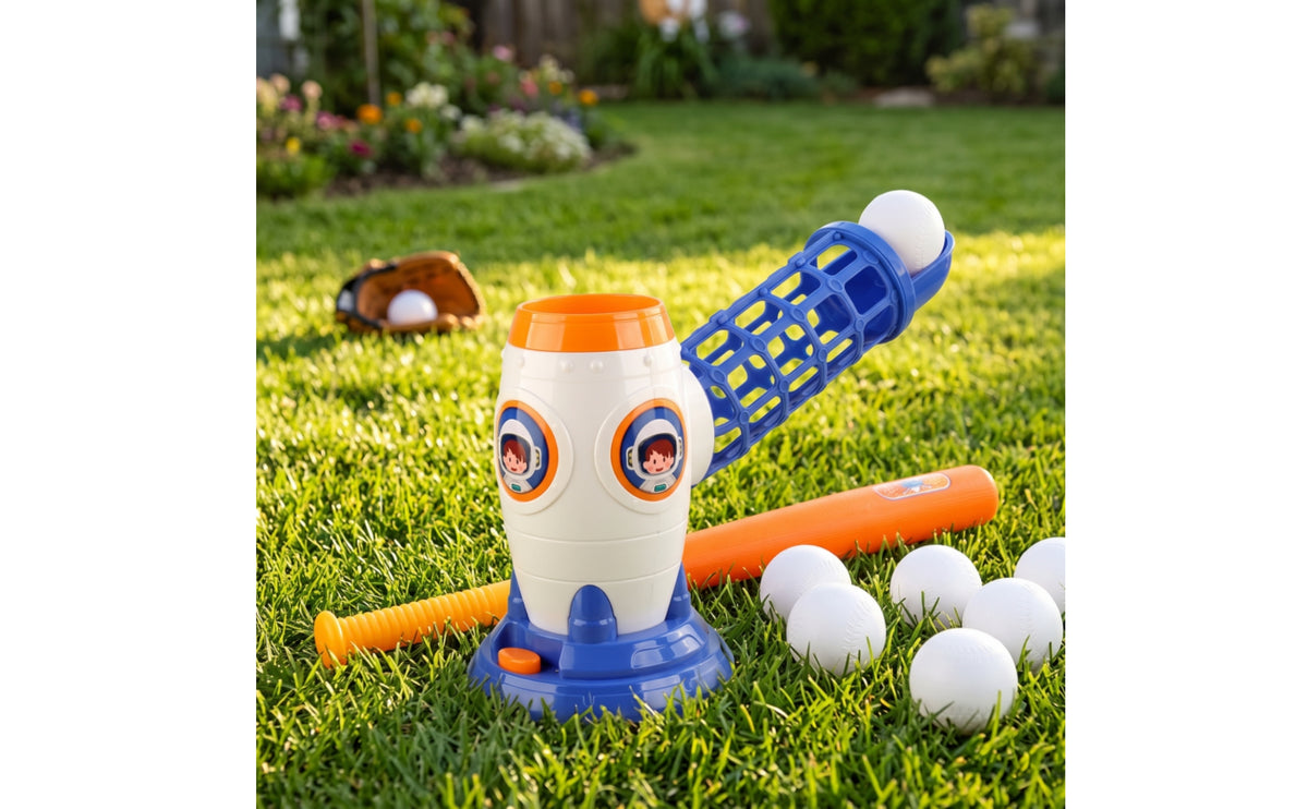 Baseball Launcher Outdoor Baseball Training Toy Pitching Machine for Beginners, Young Children, Backyard, Playroom