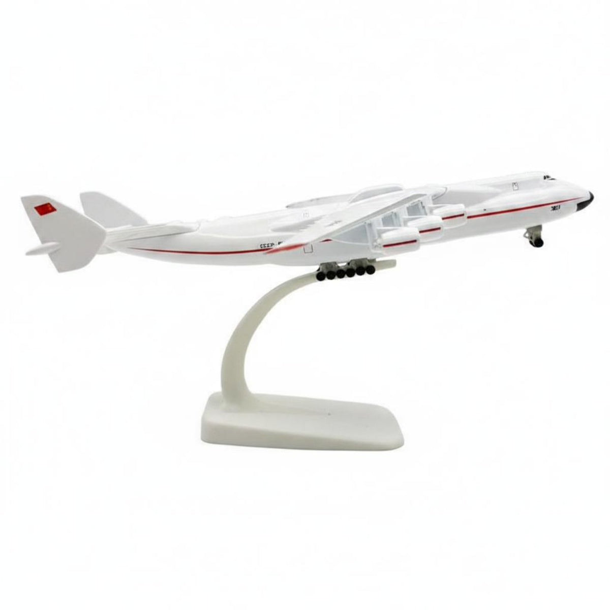 Detachable Landing Gear AN-225 Model Plane Realistic Details Soviet-Era 225 Model Collectible Cargo Aircraft Copy Desktop Decoration for Aviation Fans, Collectors, Desk Display