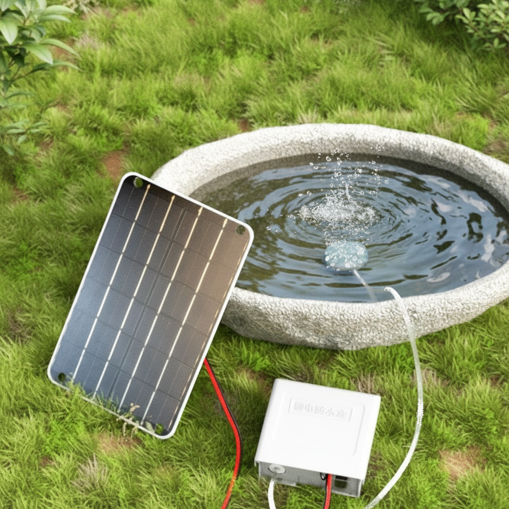 Solar Oxygen Air Pump for Outdoor Fish Ponds, Rechargeable Aerator for Garden Fish Tanks and Aquaculture