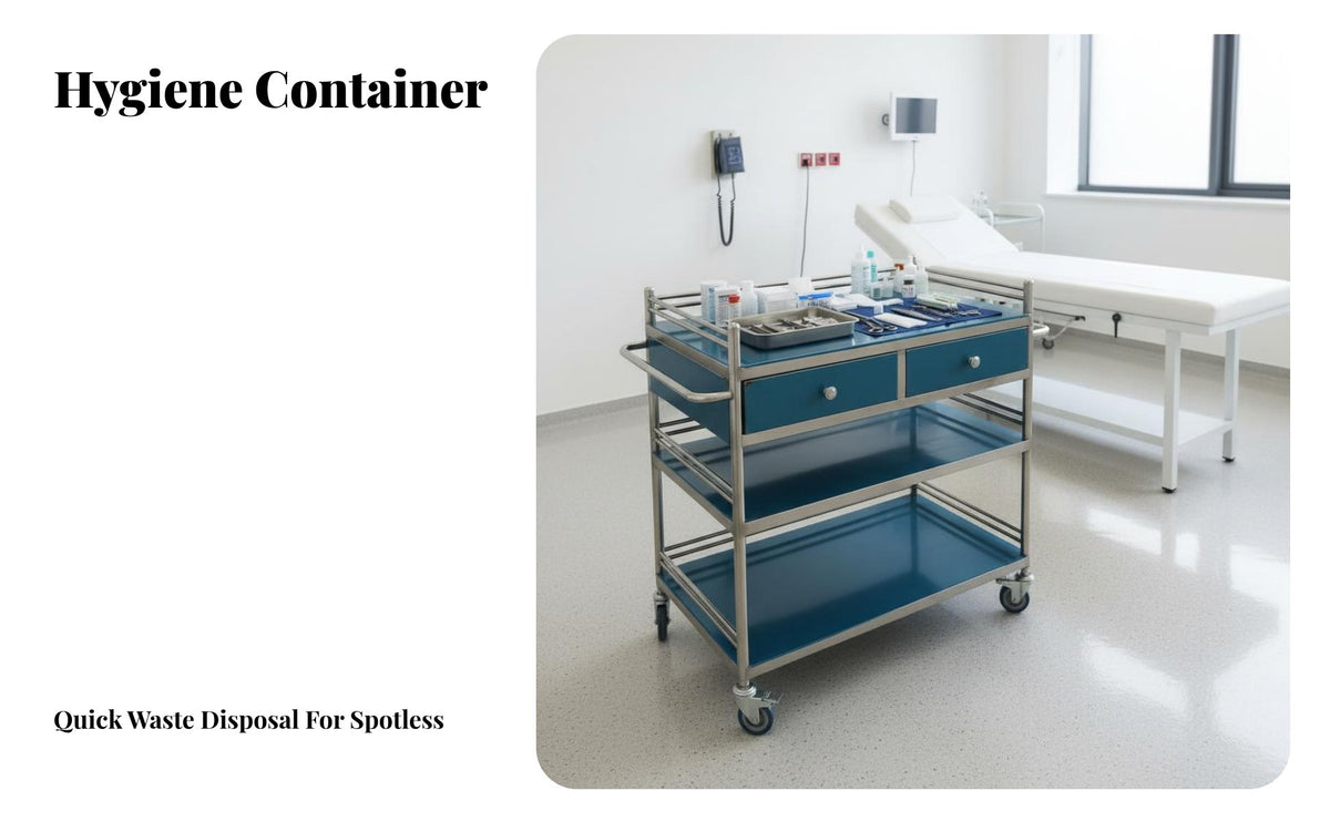 Thickened Frame Stainless Steel Medical Cart 360° Swivel Casters Multi-Tier Treatment Cart Resistant Rolling Instrument Trolley Easy to Clean for Beauticians, Hospitality Workers, Hospital, Operating Room, Oral Prevent Items from Sliding Ice