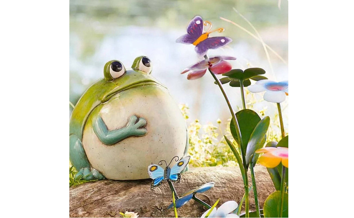 Frog Statue Weather Resistant Resin Frog Sculpture Long-Lasting for Yard