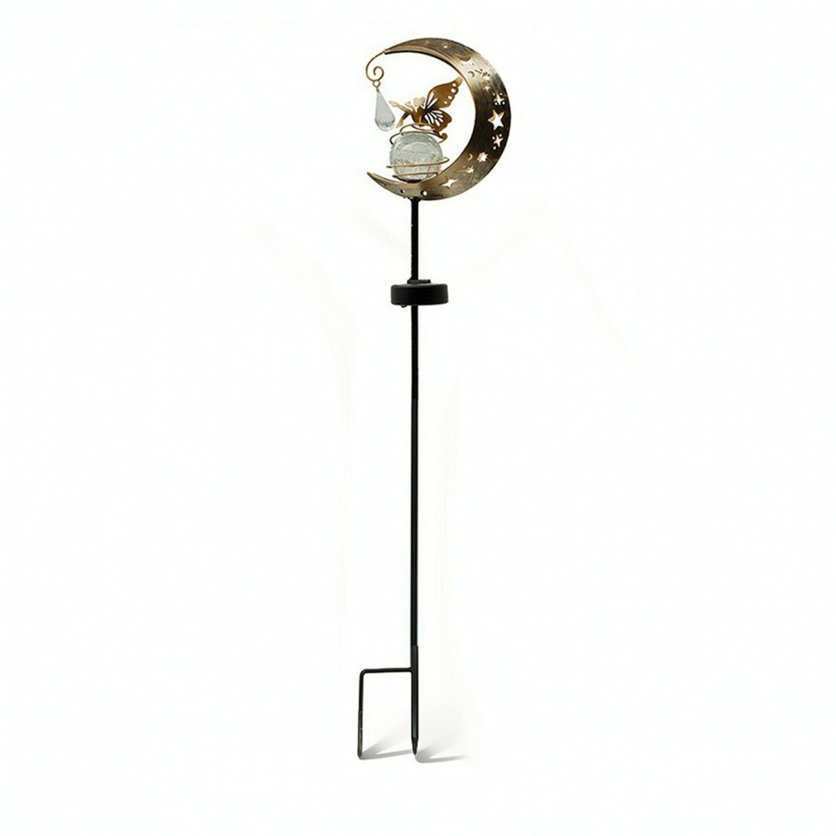 Garden Stake Light with Crescent Moon Warm White Fairy Moon Light LED for Yard