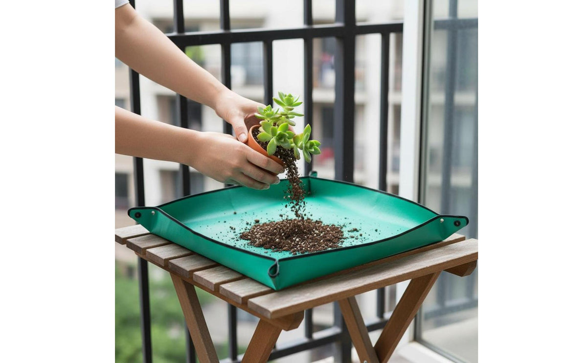 Easy to Clean Waterproof Planting Tray Mat Mess-Effortless Plant Repotting Mat Reusable for Gardeners, Balcony, Indoor