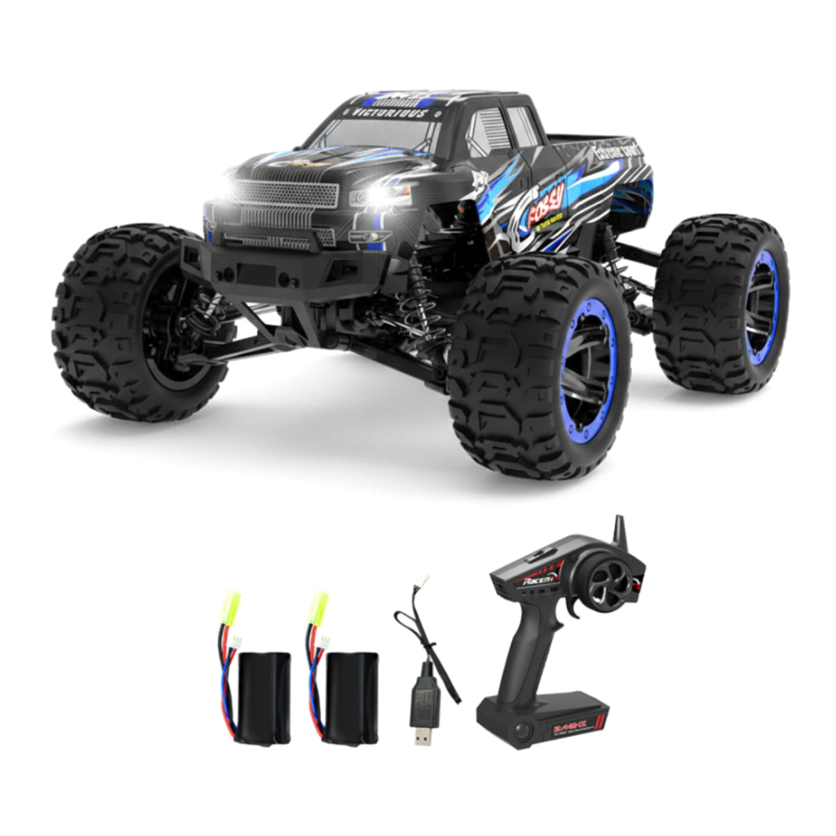 1/16 RC Pickup Crawler Knobby Tires Wireless-Controlled off-Road Truck 4x4 off-Road RC Truck Independent Shock Absorption System