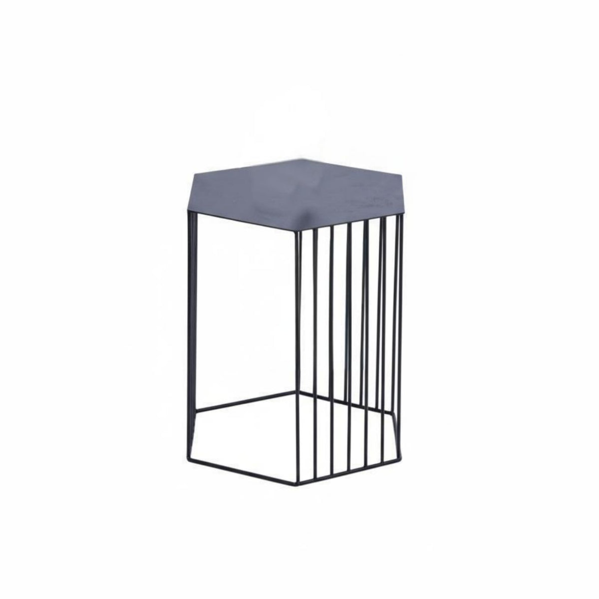 Nordic design Hexagonal Wireframe Table utilitarian Aesthetic Living Room Furniture Geometric Design Multi-Functional for Interior Designers, Homeowners, Office Workers, Bedroom, Small Spaces, Lounge Area, Balcony