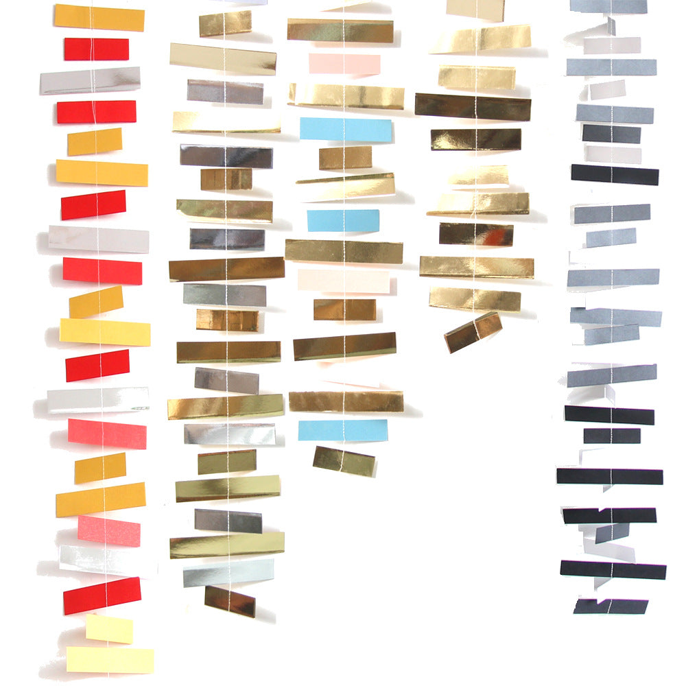 Vertical Striped Paper Garland Banner for Wedding & Party Decorations