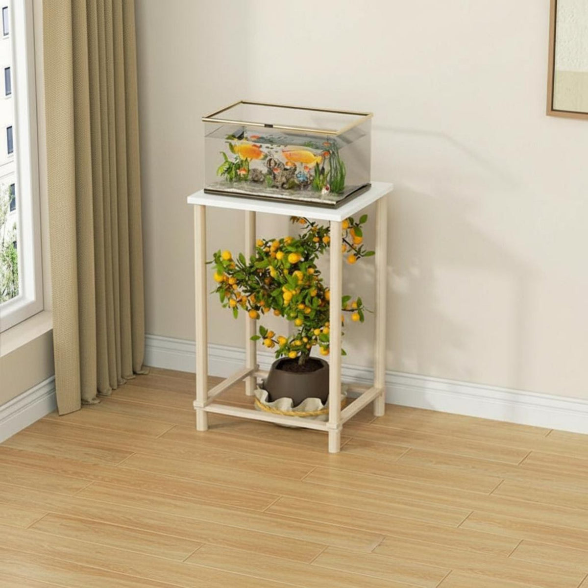 Multi-Tier aquatic aquarium Rack sturdyDuty aquatic habitat Stand Easy Assembly for Homeowners