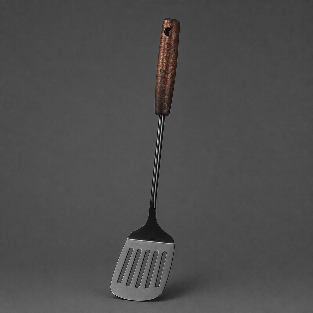 Black Titanium-Plated Stainless Steel Spatula and Spoon Set for Kitchen