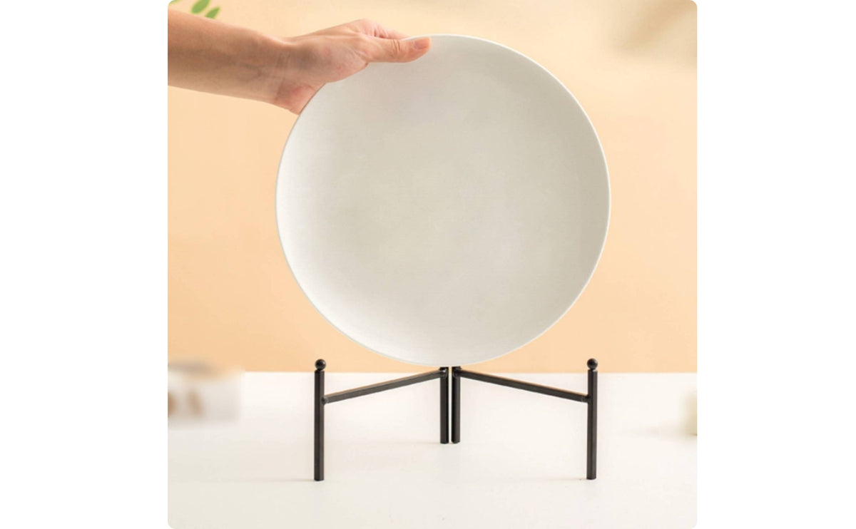 Triangular Support Plate Display Stand Black Iron Plate Stand Minimalist Welded Frame