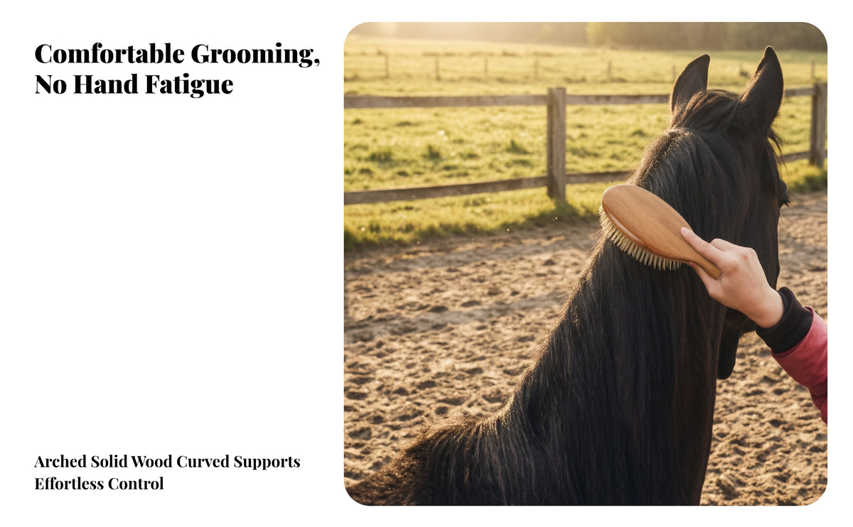 Horse Grooming Brush with Hanging Loop