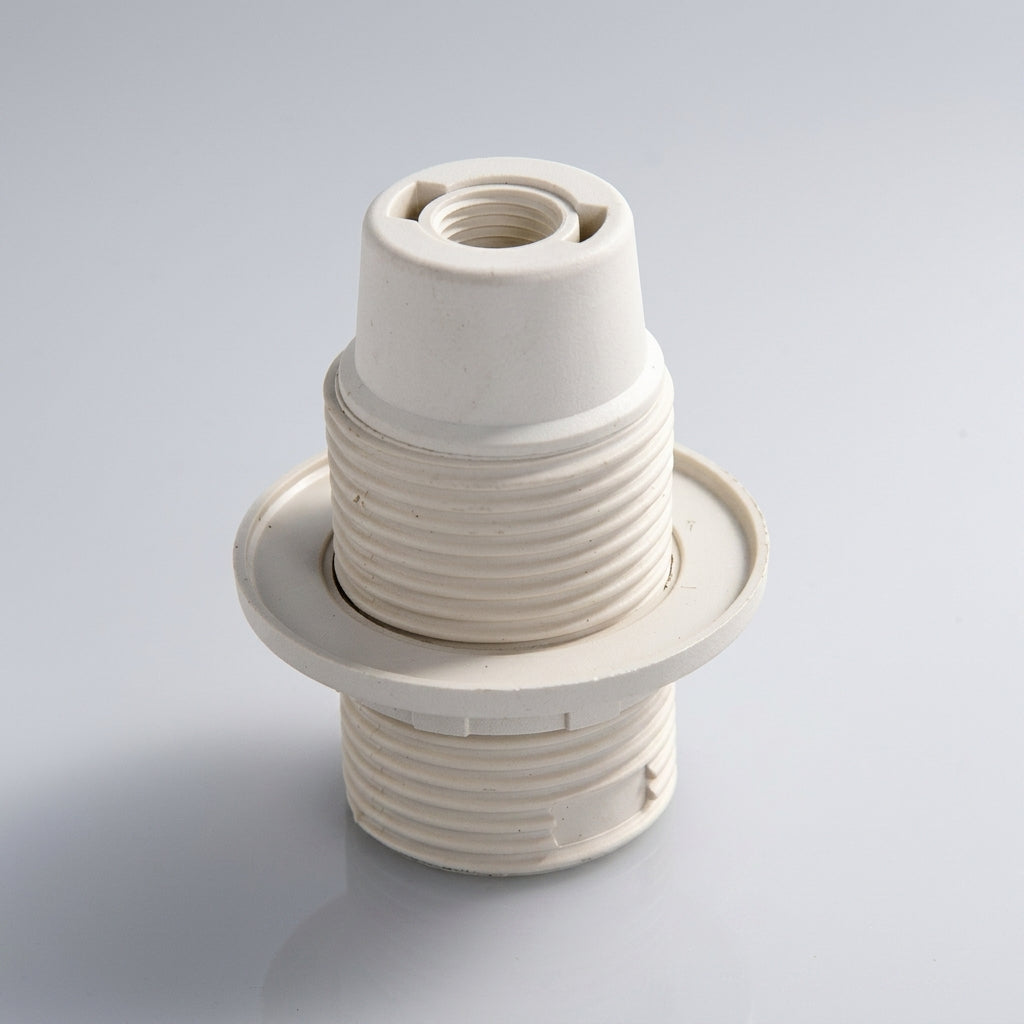 Bulb Holder for Pendant Lights and DIY Lighting, E14 Lamp Holder with Shade Locking Nut, Self-Locking Half-Thread Screw Lamp Holder